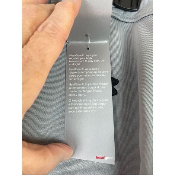 New Under Armour WOMENS/FEMMES/MUJERES Crop Pant Size Large Gray Sports Wear - Picture 5 of 8